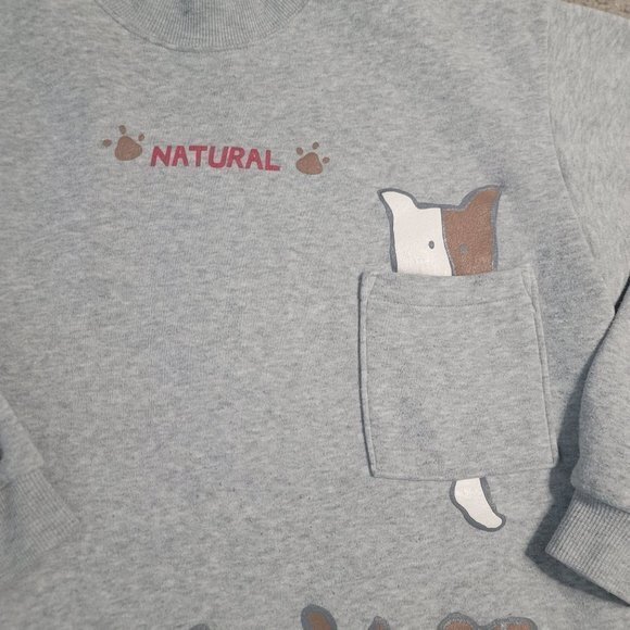 Mint Beans Natural Collection Vintage Mens Size M Dog Puppy Pajama Sweatshirt - Picture 3 of 6